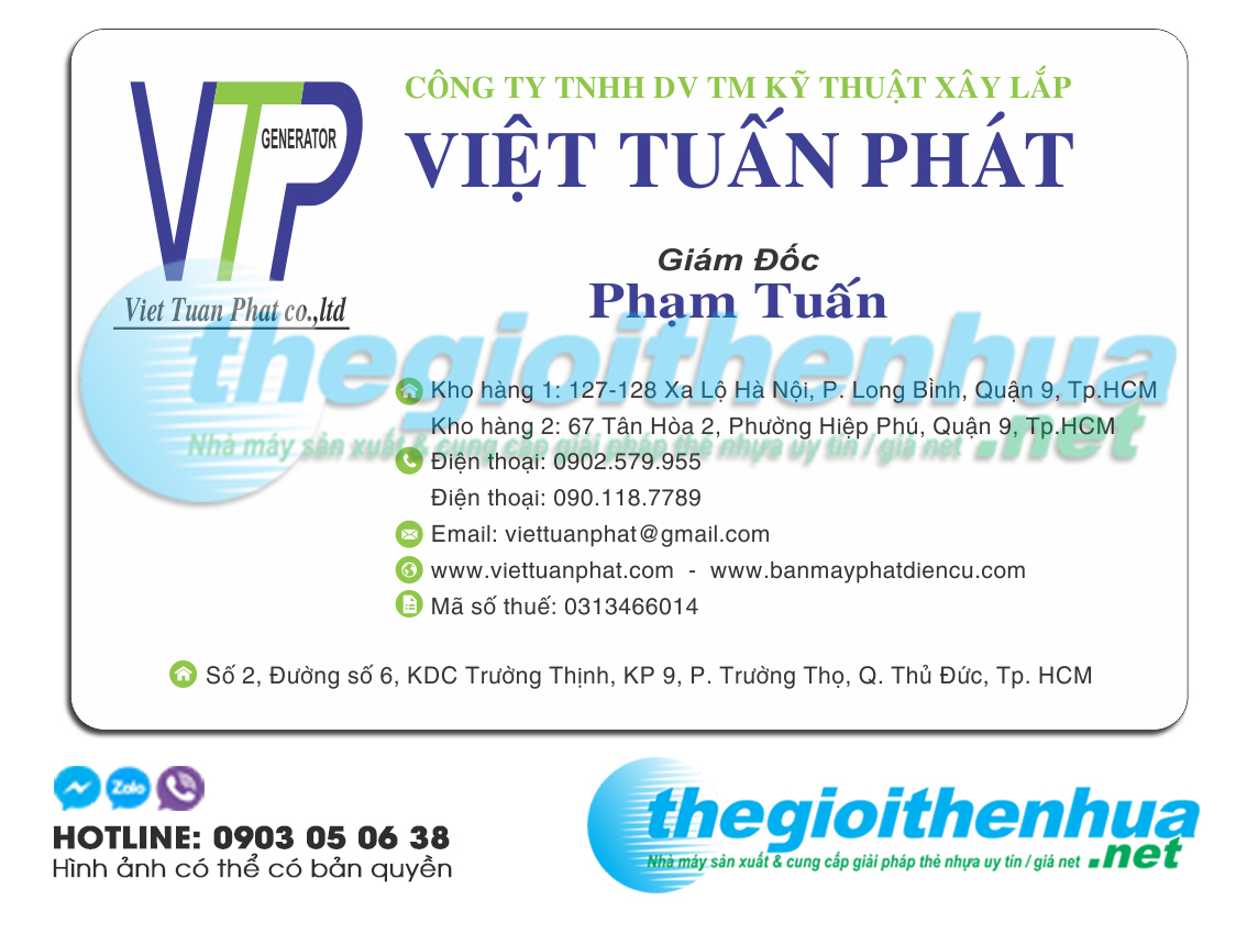 In name card giám đốc cho công ty Việt Tuấn Phát