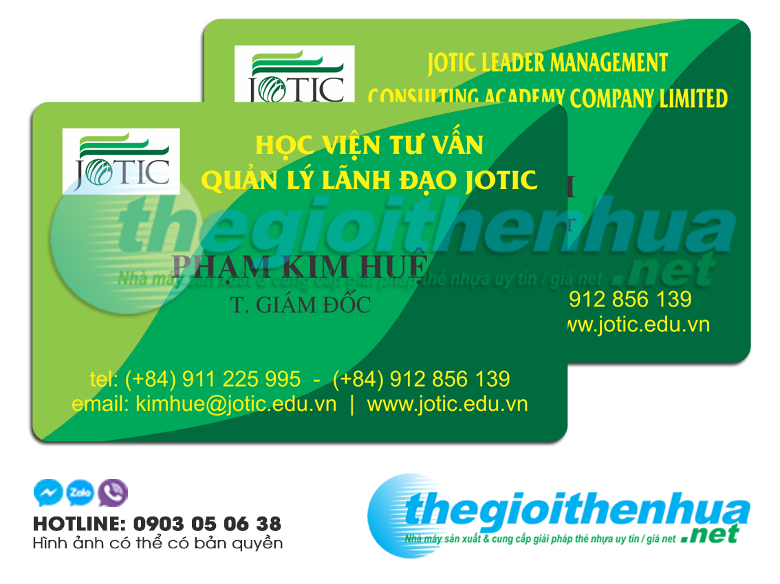In name card nhựa cho Quản Lý Lãnh Đạo