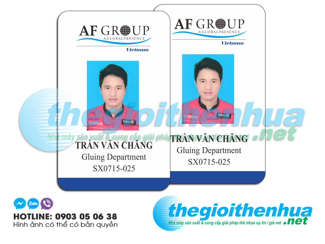 In thẻ nhân viên cho công ty AF Group1