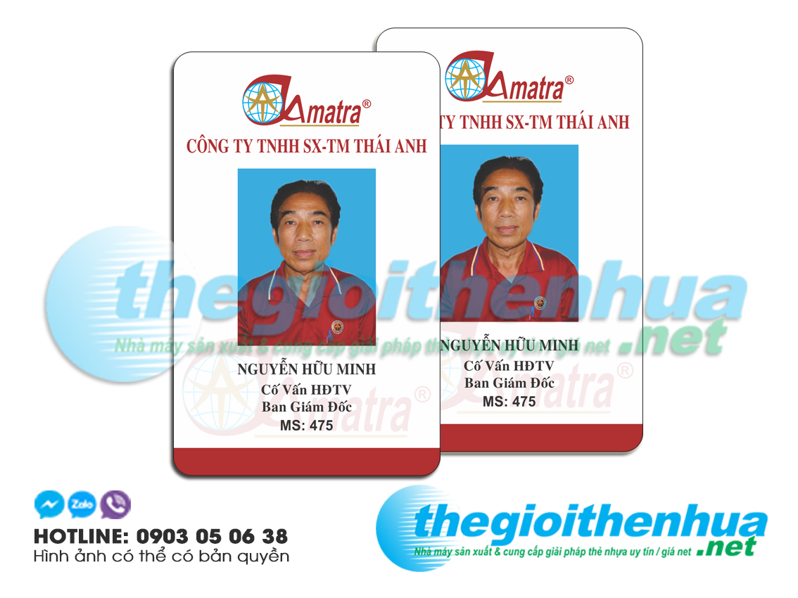 In thẻ nhân viên cho công ty TNHH SX TM Thái Anh