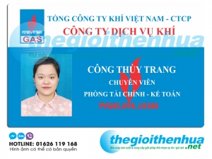 In thẻ nhân viên cho công ty gas Petro Việt Nam