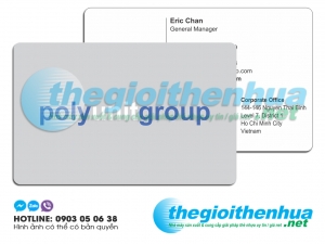 In name card nhựa cho Poly Unit Group
