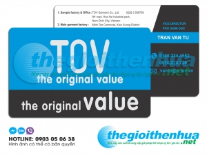 In name card nhựa cho TOV