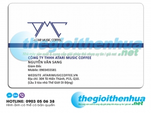 In name card trong suot cho Atari music Coffee